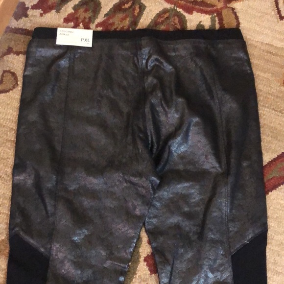 SOFT SURROUNDINGS size XL 18P Crackle Leather Look Crop STRETCHY Insert $89 NEW - Picture 7 of 12